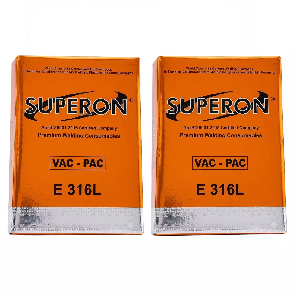 Superon 10 Kg Stainless Steel Welding Electrode E316L-16, 2.5 mm Diameter and 350 mm Length for Fabrication, Maintenance and Repair Work (Pack of 2)
