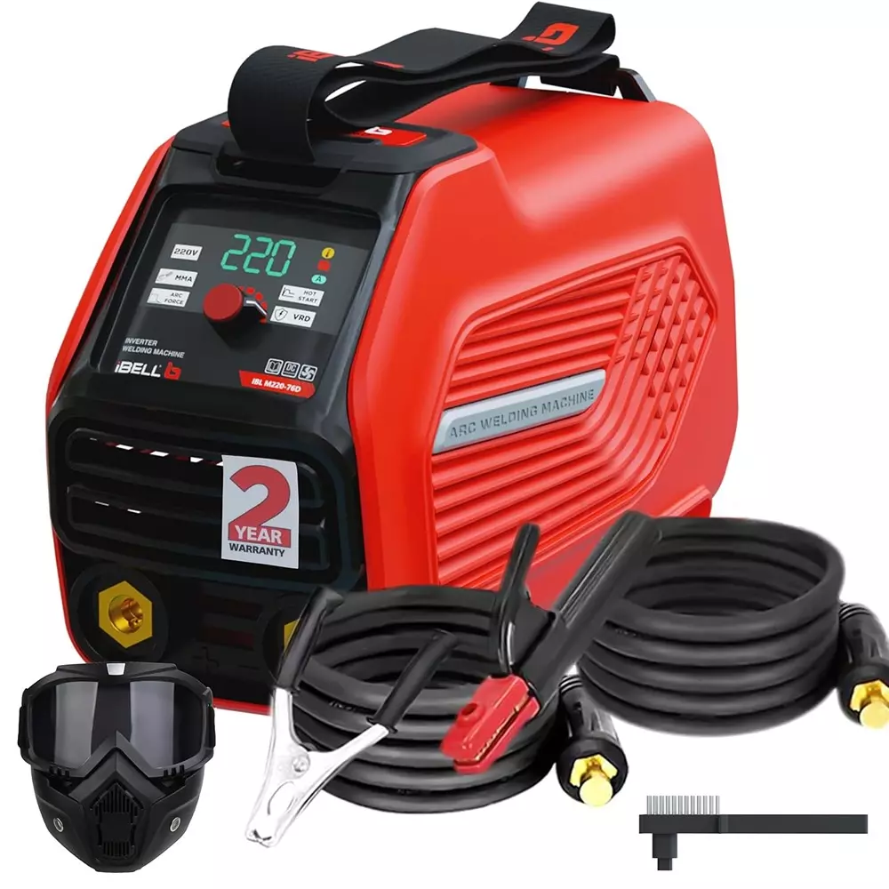 IBELL Inverter ARC Welding Machine 220 A 1 Phase IGBT Technology 7.2 kVA Input Capacity with Accessories, M220-76 D