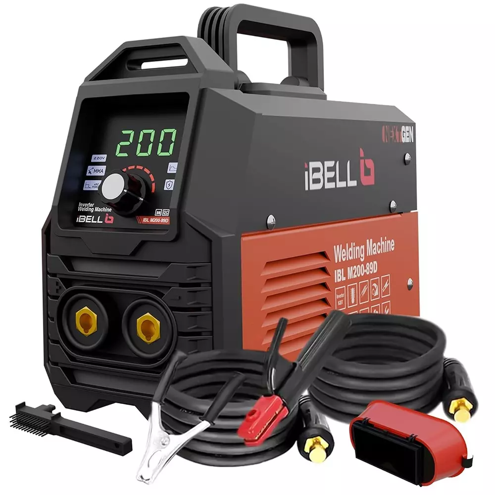 IBELL MMA Inverter Welding Machine 220 A Current 1 Phase Advanced IGBT Technology 65 V Open Circuit Voltage with Accessories, M200-89D
