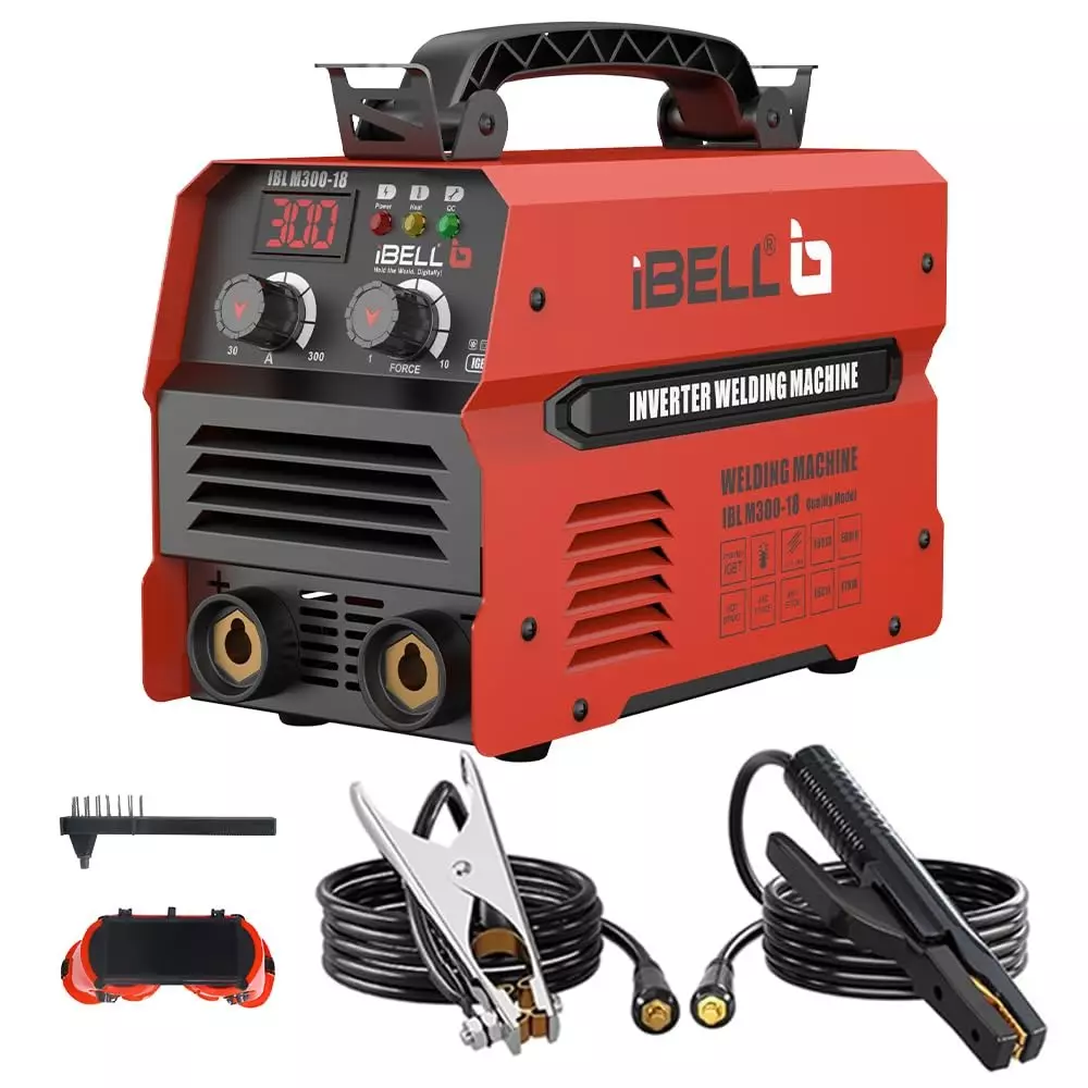 IBELL Inverter ARC Welding Machine 300 A Current 1 Phase 220 V ±15% Input Voltage IGBT Technology with Accessories, M300-18