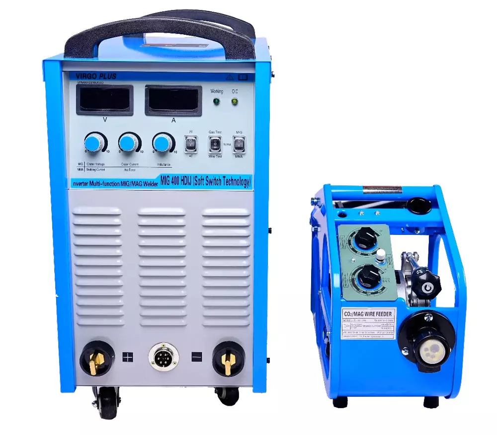 Virgo Plus Inverter MIG/MAG/MMA IGBT Welding Machine 22 A Current 3 Phase Electric for Industrial Use, MIG 400 HDIJ