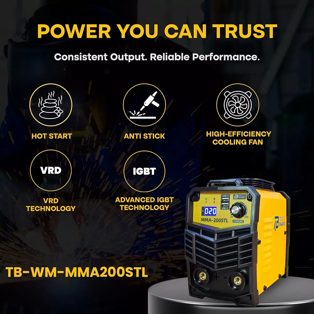 bharat-tools-inverter-arc-welding-machine-igbt-technology-120-amp-46-kw-rated-input-power-mma-200stl