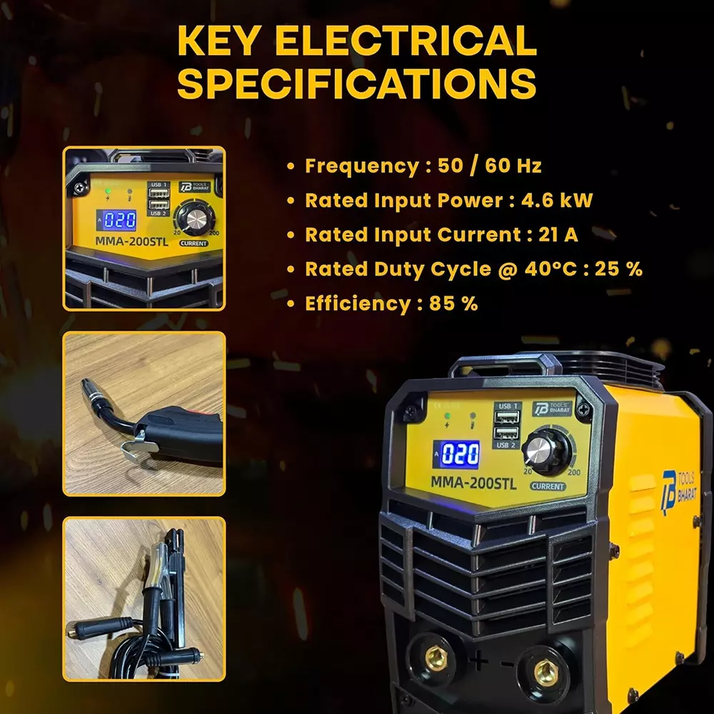 bharat-tools-inverter-arc-welding-machine-igbt-technology-120-amp-46-kw-rated-input-power-mma-200stl