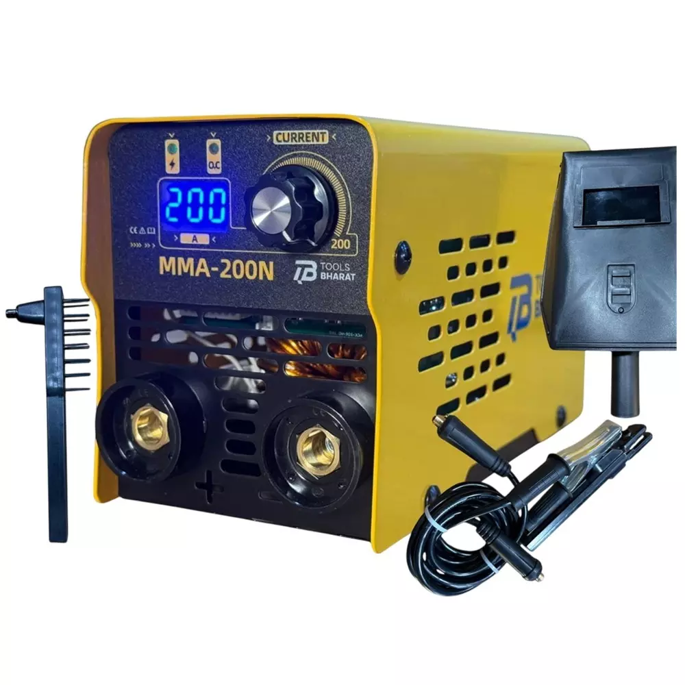 Bharat Tools Inverter Arc Welding Machine 1 Phase 200 Amp Current 220V ±10%, MMA-200N