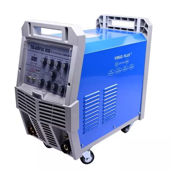 Virgo Plus Inverter DC Pulse TIG/MMA IGBT Welding Machine 12 A Current 3 Phase Electric for Industrial Use, TIG 400P/DC