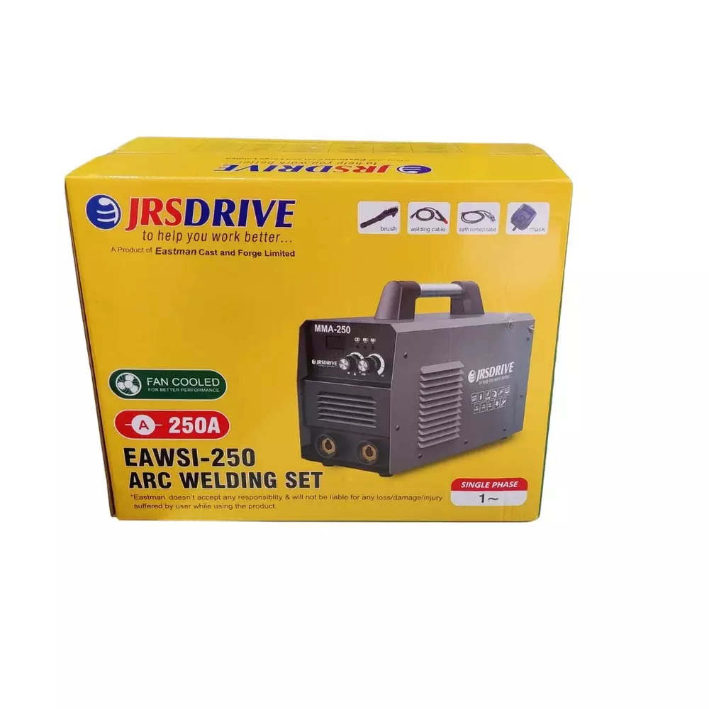 jrs-drive-250-amp-arc-welding-machine-igbt-technology-and-1-phase-eawsi-250-with-accessories