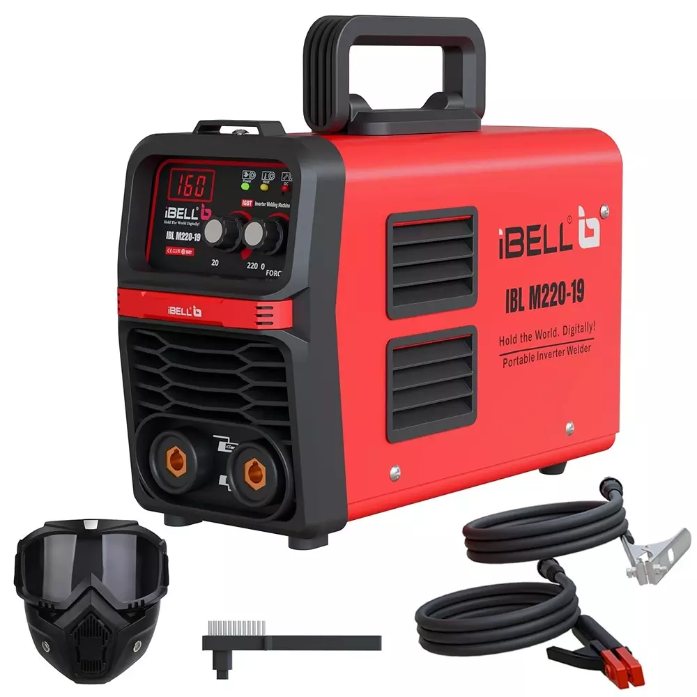IBELL Inverter ARC Welding Machine 220 A Current 1 Phase Advanced IGBT Technology 7.2 kVA Input Capacity with Accessories, M220-19