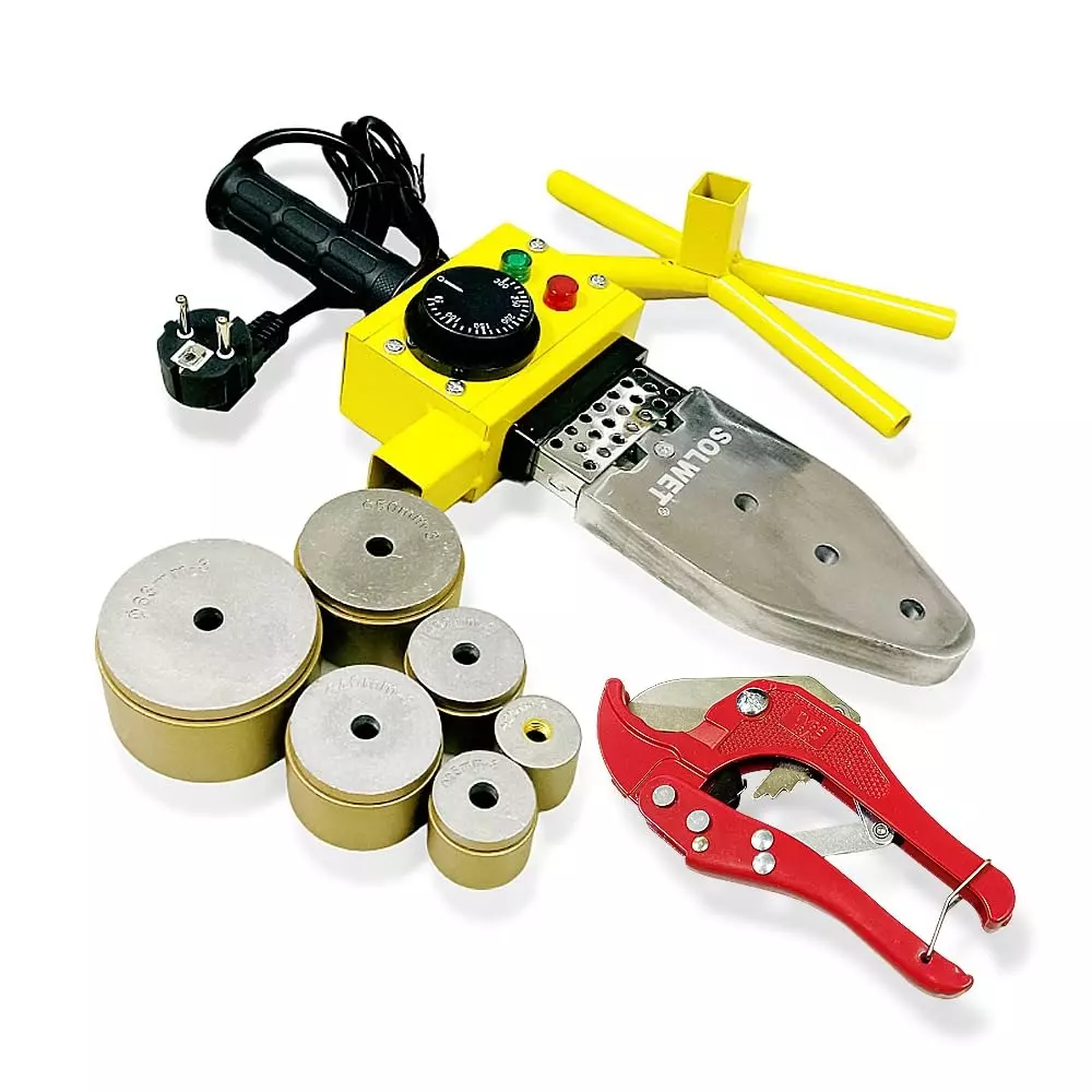 Solwet PPR Pipe Fusion Welding Machine with Short Pipe Cutter Up to 63 mm Welding & 42 mm Cutting Capacity, ‎PPR63SC