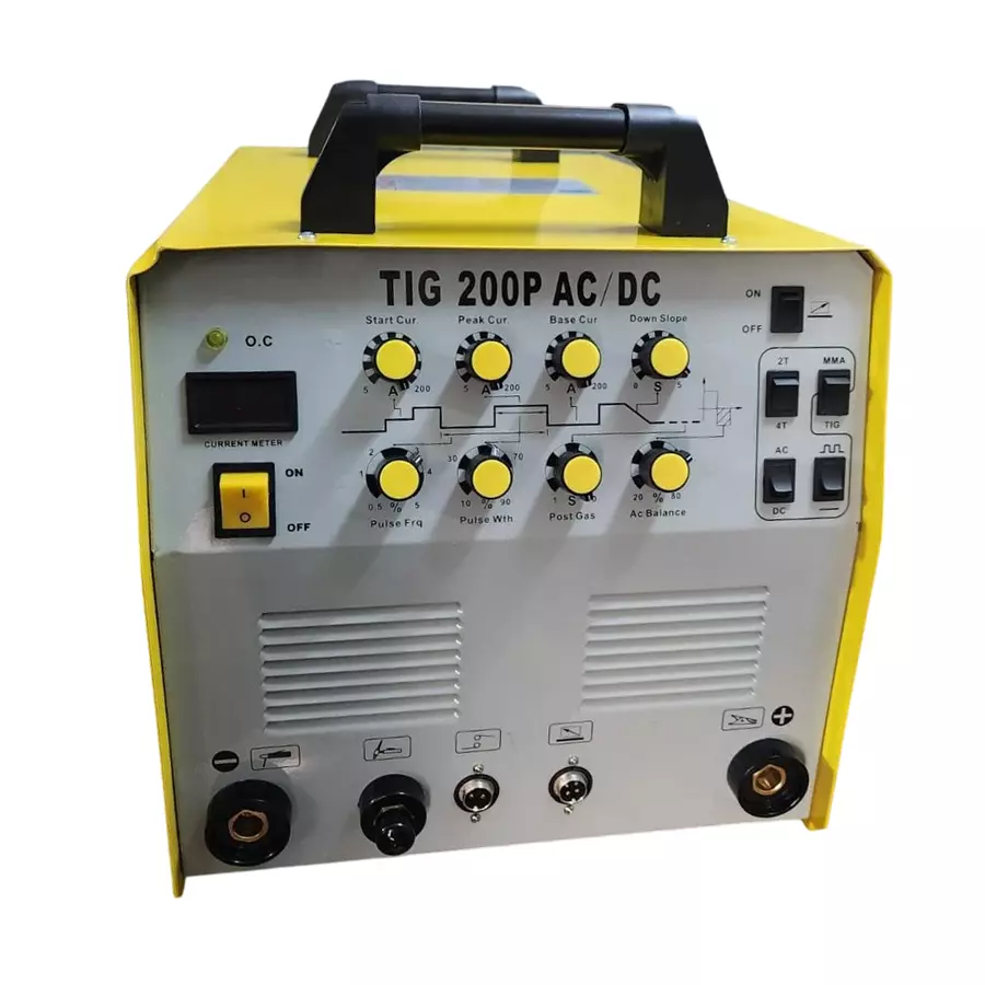 VIC MOSFET Tig Welding Machine 6 KVA Power Single Phase 5-200 A Current Range for Industrial Use, TIG 200 P AC/DC