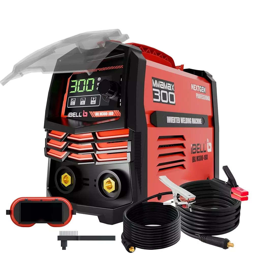 IBELL 2-in-1 MMA & Lift TIG Welding Machine 300 A 220 V ±15% Input Voltage IGBT Inverter Technology with Accessories, M300-18D