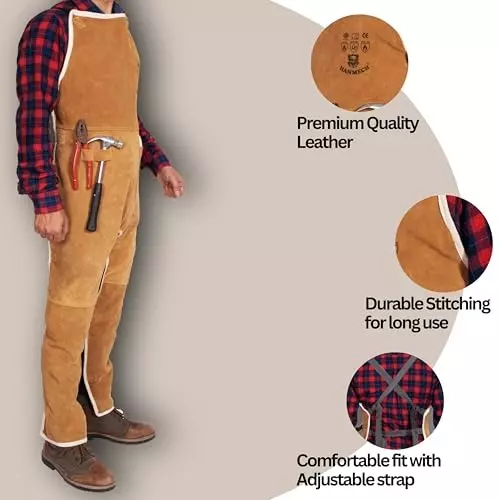 hanmech-leather-protective-suit-safety-apron-for-welding-fabrication-metal-work-with-adjustable-straps-size-standard