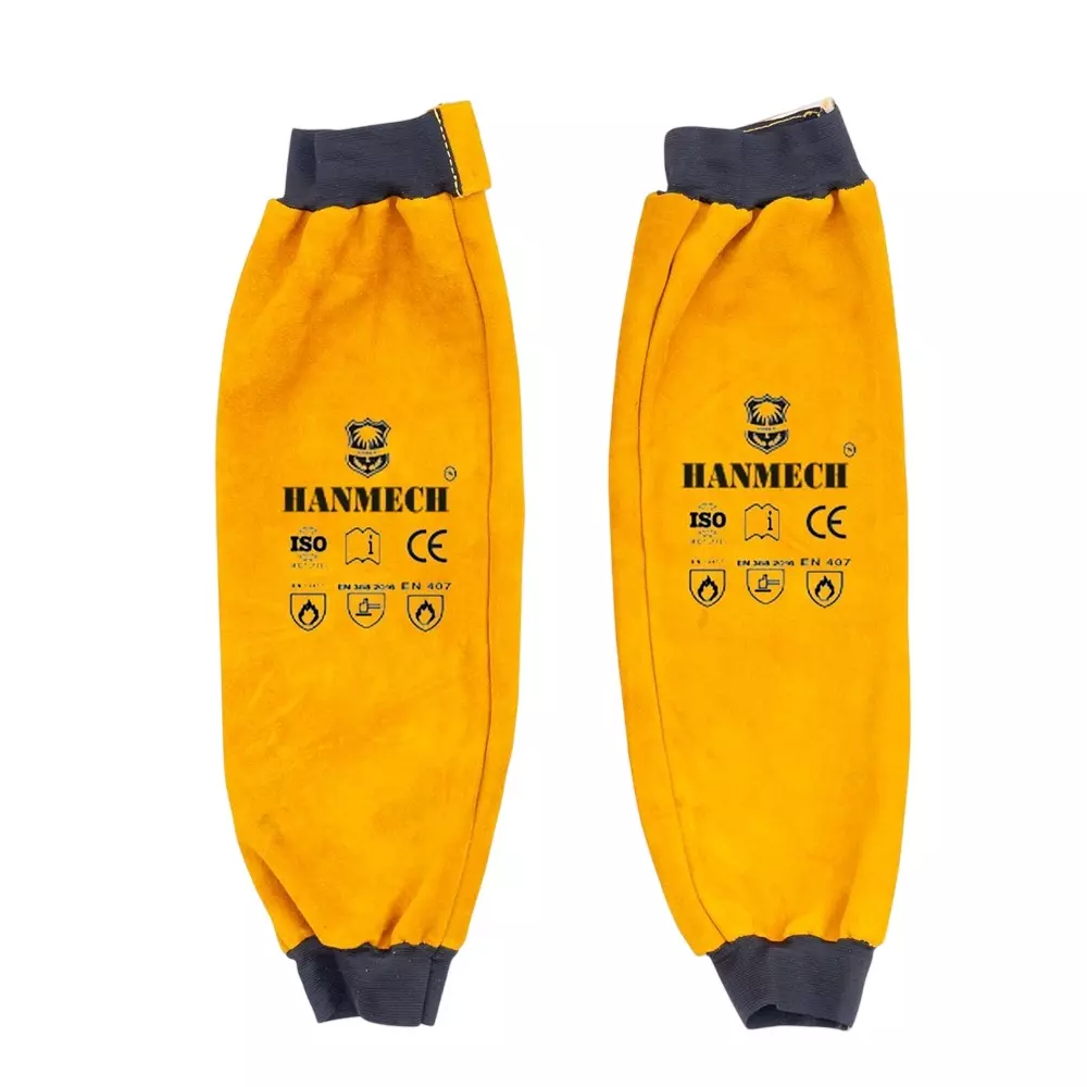 HANMECH HeatShield Leather Welding Arm/Hand Sleeves Size 18 inch (Pack of 5)