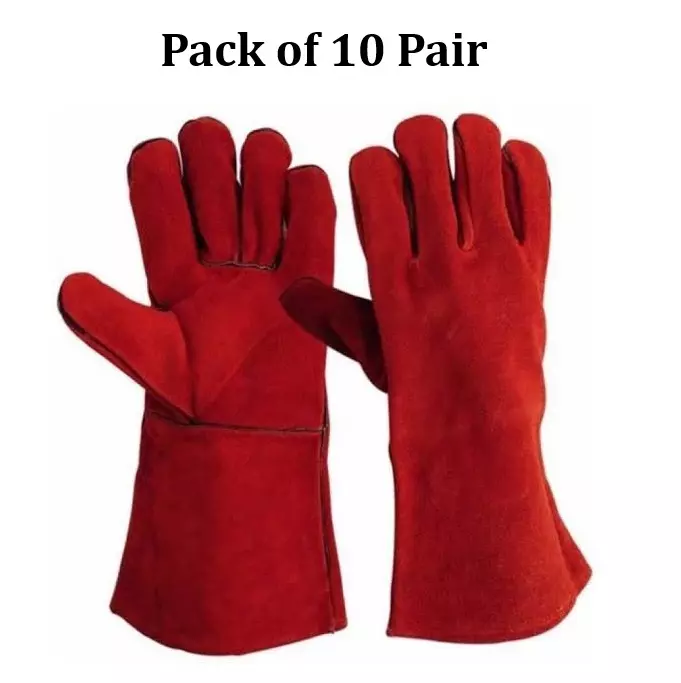 generic-hand-gloves-leather-full-finger-red-for-industrial-use-pack-of-10-pair