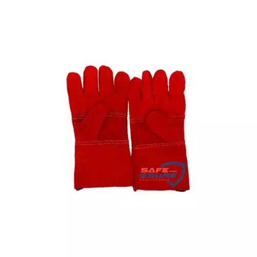 Safe N Sure Welders Leather Gloves 355 mm (14 inch) Red, SWG 40