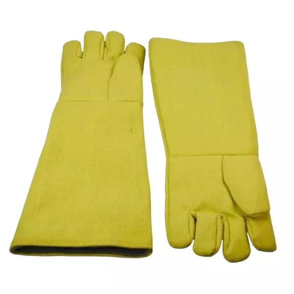 Angelsafe Full Kevlar Hand Gloves 14 Inch (35.56 cm) Size Heat Resistant Yellow