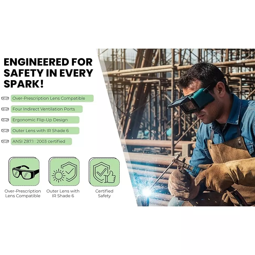 venus-e-767-welding-goggles-ir-60-polycarbonate-lens-uv-ir-protection-full-rim-frame-dark-green-free-size-120133901