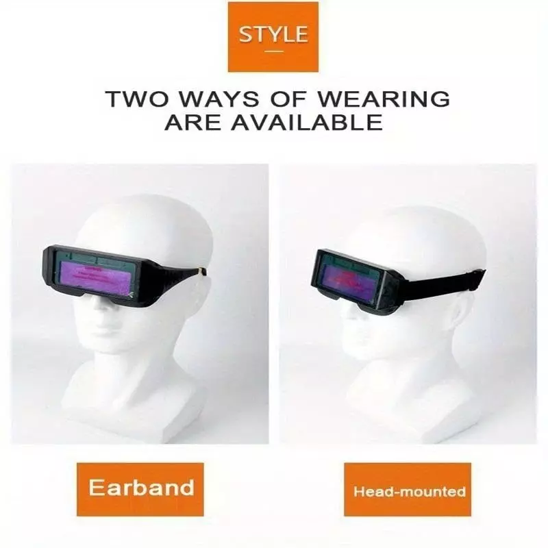 GENERIC Auto-Darkening Welding Goggles Black Solar Powered Arc Sensor Uv/Ir Filter With 1 Strap and 1 Case