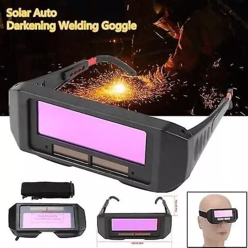 GENERIC Auto-Darkening Welding Goggles Black Solar Powered Arc Sensor Uv/Ir Filter With 1 Strap and 1 Case