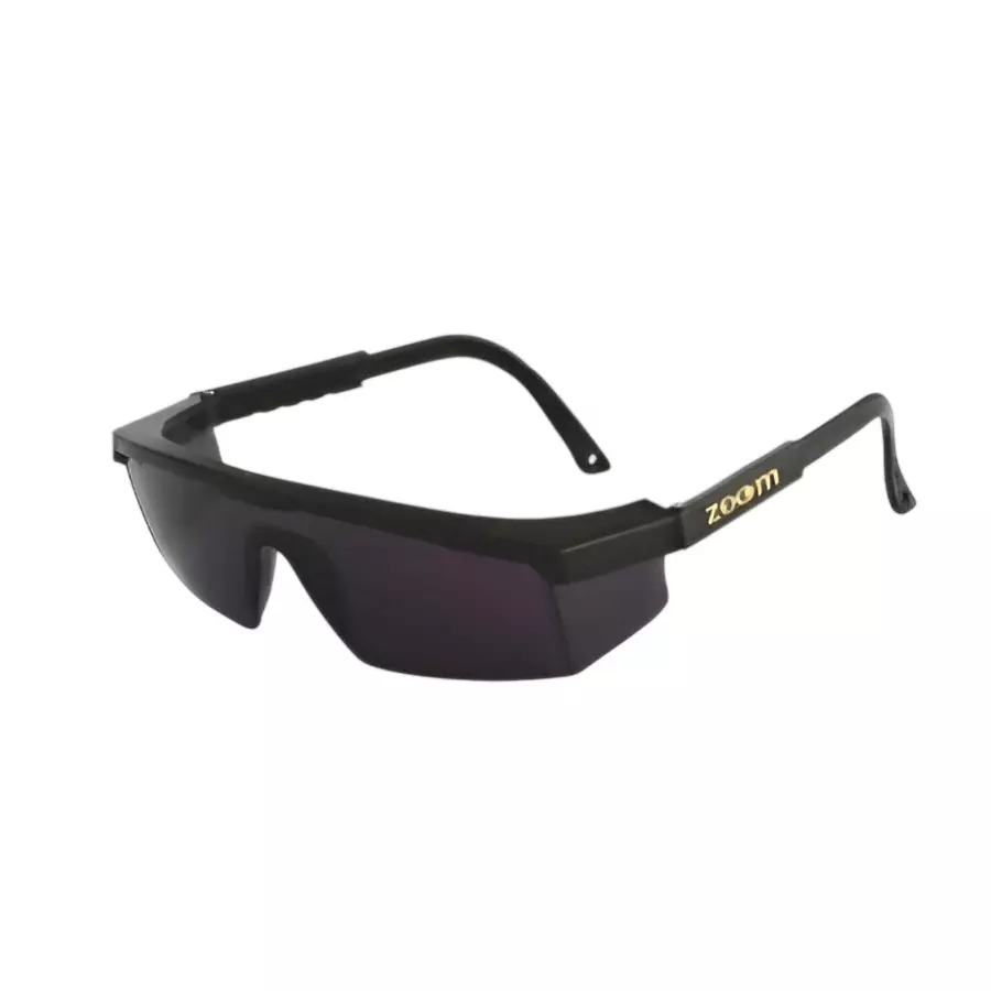 Zoom Welding Safety Goggles Polycarbonate Semi Rim Black for Industrial Use, (Pack of 12 Pcs)