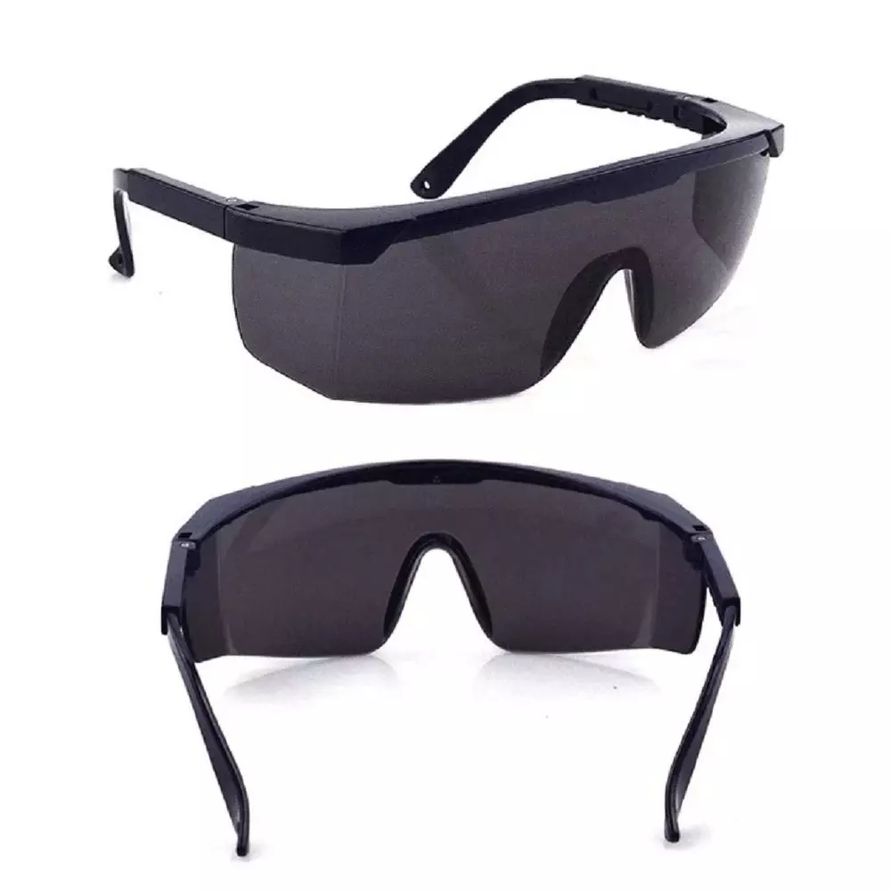 Zoom Welding Safety Goggles Polycarbonate Semi Rim Black for Industrial Use, (Pack of 12 Pcs)