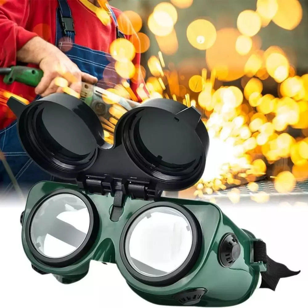 beggosafe-welding-flipup-goggle-plastic-frame-adjustable-elastic-headband-free-size-dark-green