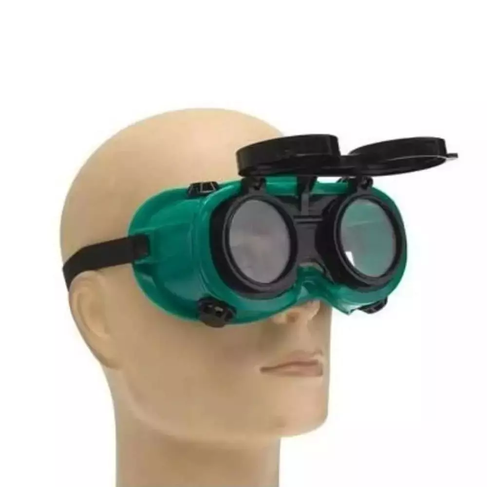 beggosafe-welding-flipup-goggle-plastic-frame-adjustable-elastic-headband-free-size-dark-green