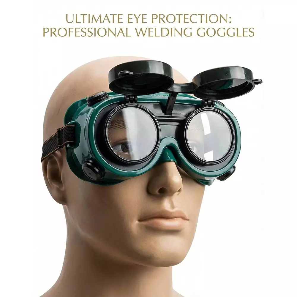 dalbir-heavy-duty-welding-goggle-with-flip-up-lenses-black-green-plastic-elastic-fabric-full-rim-for-multipurpose-use