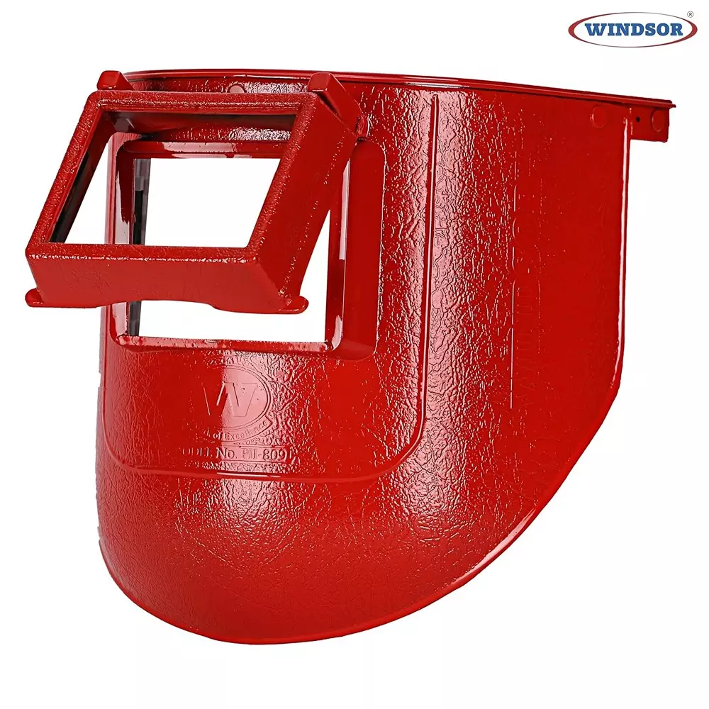 Windsor Spring Loaded Welding Shield 9.5x9.5 Inch Ratchet Closure Type Red (Pack of 2)