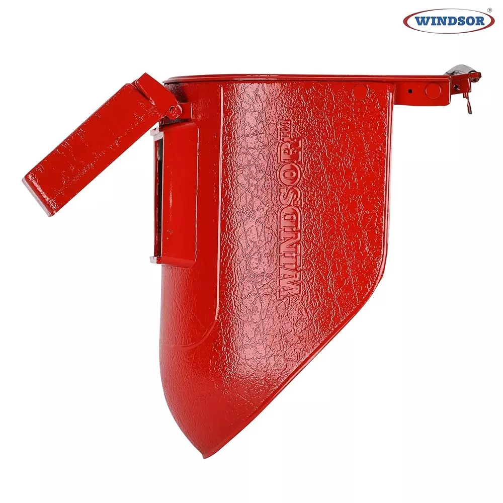 Windsor Spring Loaded Welding Shield 9.5x9.5 Inch Ratchet Closure Type Red (Pack of 2)