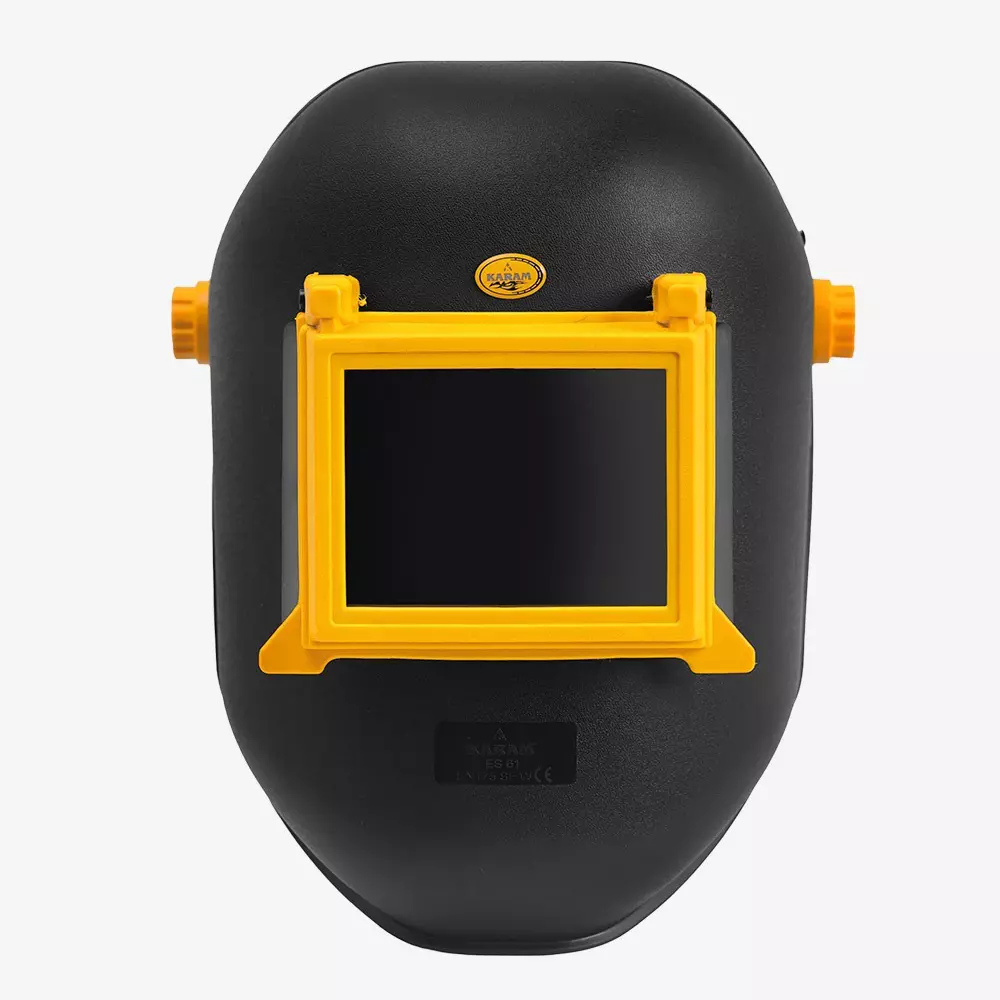 karam-welding-helmet-with-clear-polycarbonate-lens-ir11-lens-polypropylene-body-black-yellow-color-es61