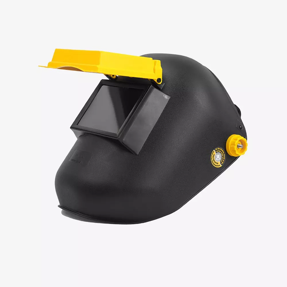 karam-welding-helmet-with-clear-polycarbonate-lens-ir11-lens-polypropylene-body-black-yellow-color-es61