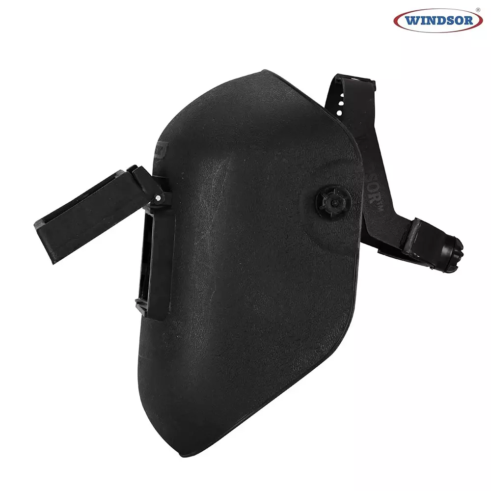 Windsor Full Face Welding Helmet Free Size Light Weight Hand Closure Type Black, 805_Head_PII