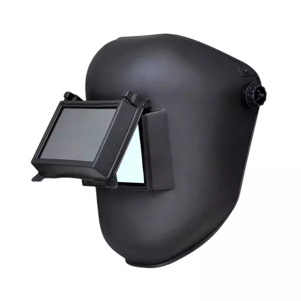 Karam Welding Helmet With Clear Polycarbonate Lens & IR11 Lens Polypropylene Body Black Color, ES61(BL)