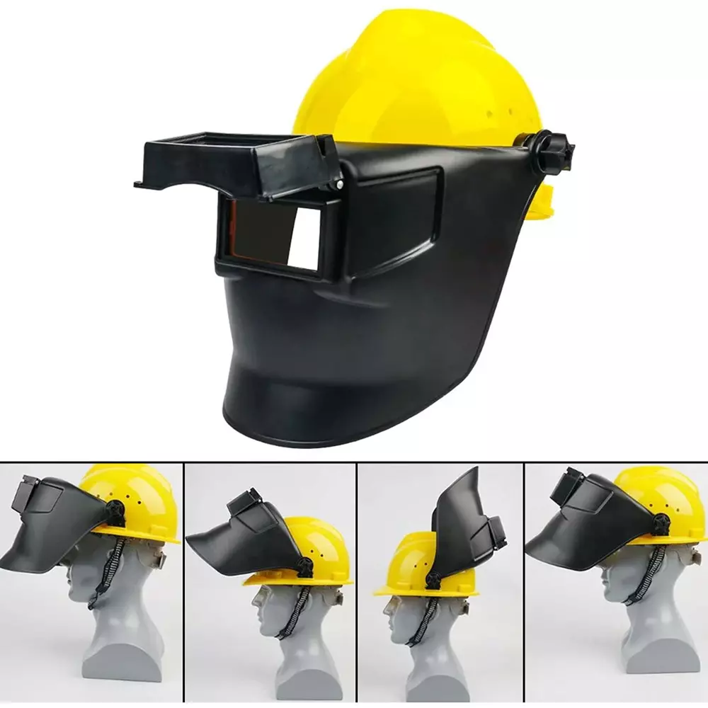 shiv-alaska-flip-up-adjustable-welding-safety-helmet-polypropylene-black-yellow-free-size-for-welding-work