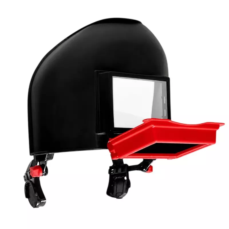 Udyogi Slot Welding Helmet with Dual Lens Black 30 mm Clip Size Polypropylene 150x75 mm Size for Industrial Use, 7PAV (Pack of 5 Pcs)