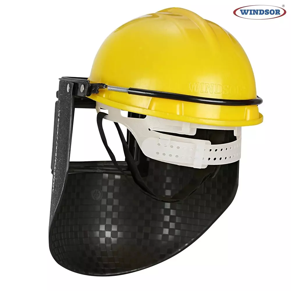 Windsor Full Face Welding Helmet Free Size Light Weight Hand Closure Type Black