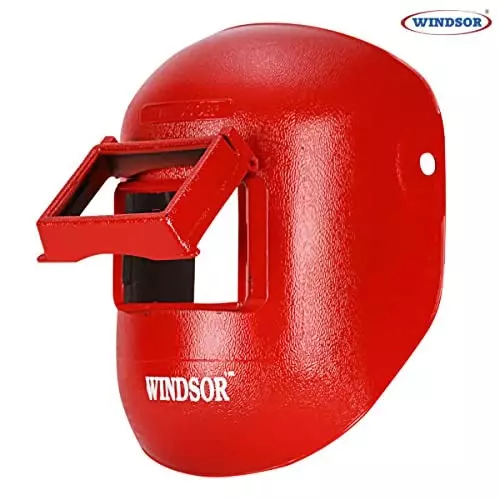 Windsor Painted Welding Helmet 9x12 inch Ratchet Closure Type Red