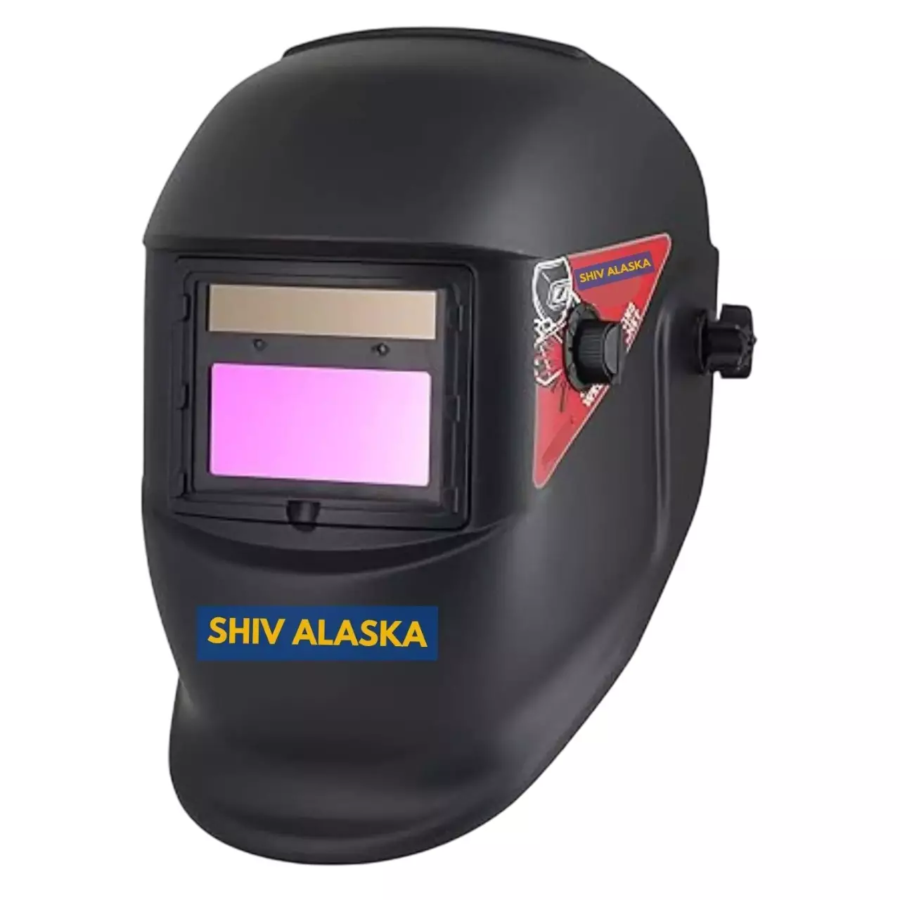 SHIV ALASKA Welding Helmet M-Size Auto Darkening Solar Power Black Polyethylene, 07