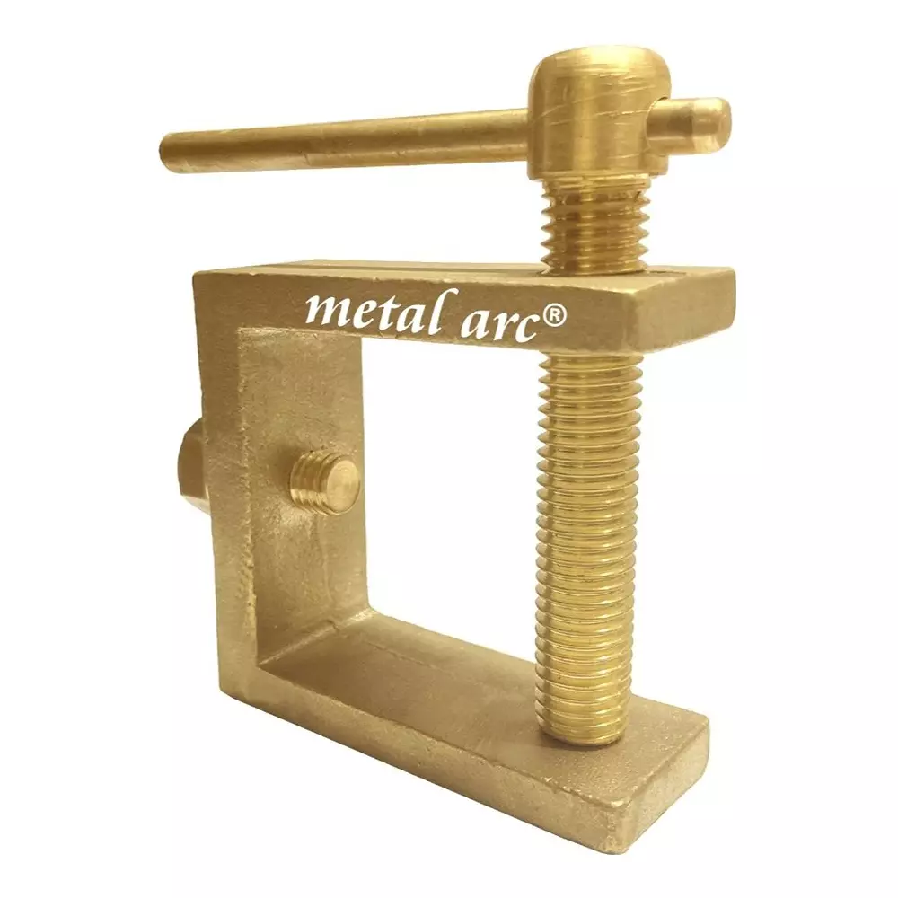 Metal Arc Earth Clamp Brass Golden Up to 800 A for Welding, Earthing & Grounding Use, ST1B9B