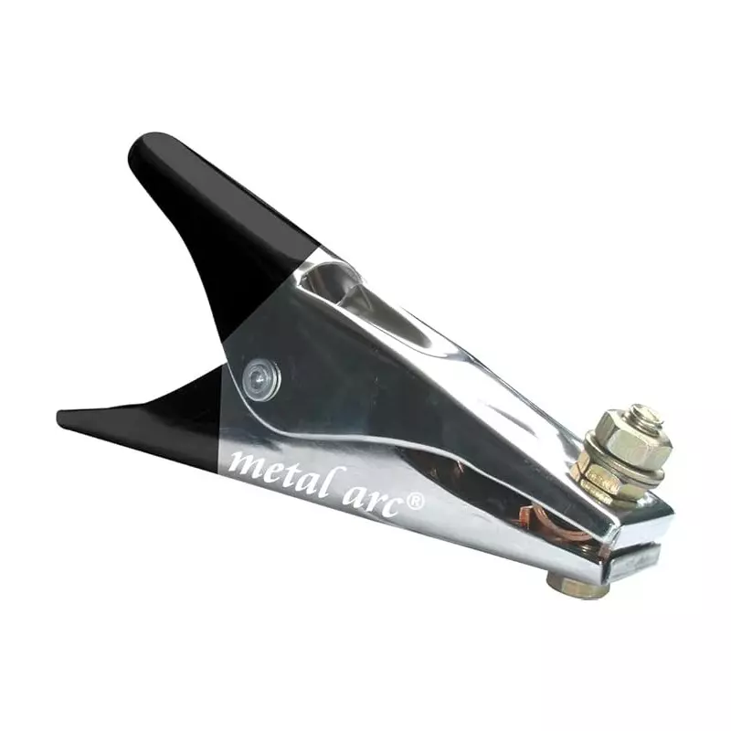 Metal Arc Heavy Duty Crocodile Earth Clamp Stainless Steel with Copper Coated Steel Jaws & Rubber Insulated Handle ISI Marked ECM01 Series 400 A, ECH401i