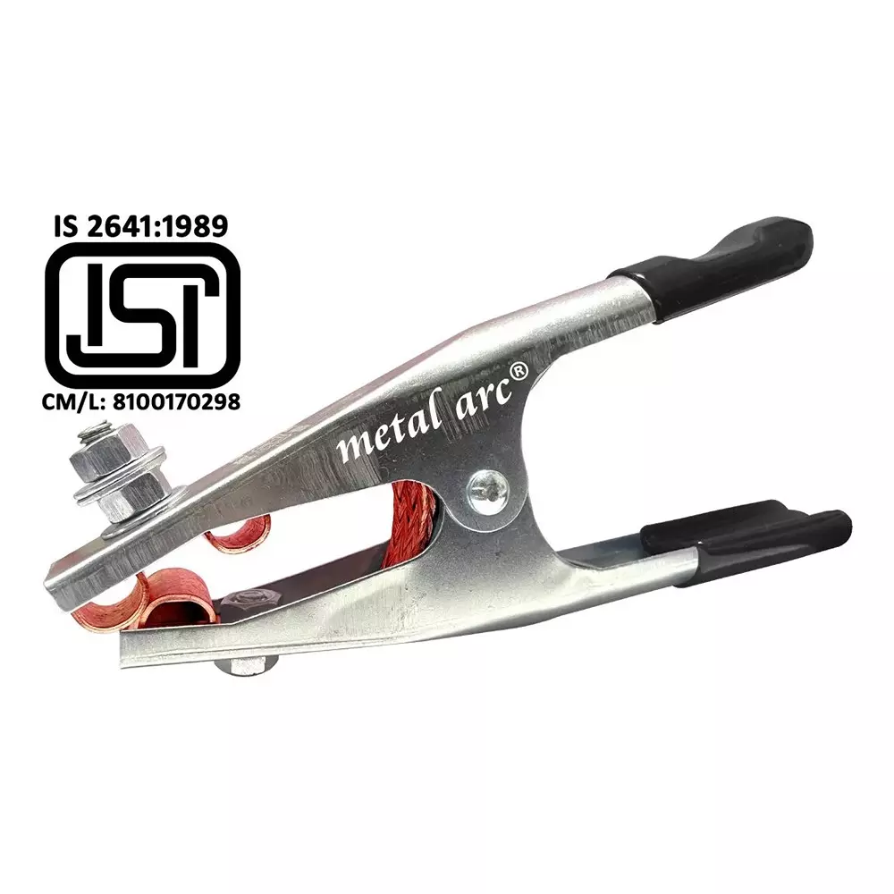 metal-arc-crocodile-earth-clamp-zinc-plated-brass-silver-300-a-for-welding-earthing-grounding-use-ecmz303i