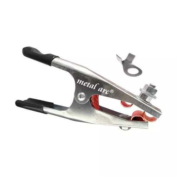 Metal Arc Crocodile Earth Clamp With Washer Kit Zinc Plated Copper Silver 300 A for Welding, Earthing & Grounding Use, ECMZ303TWi