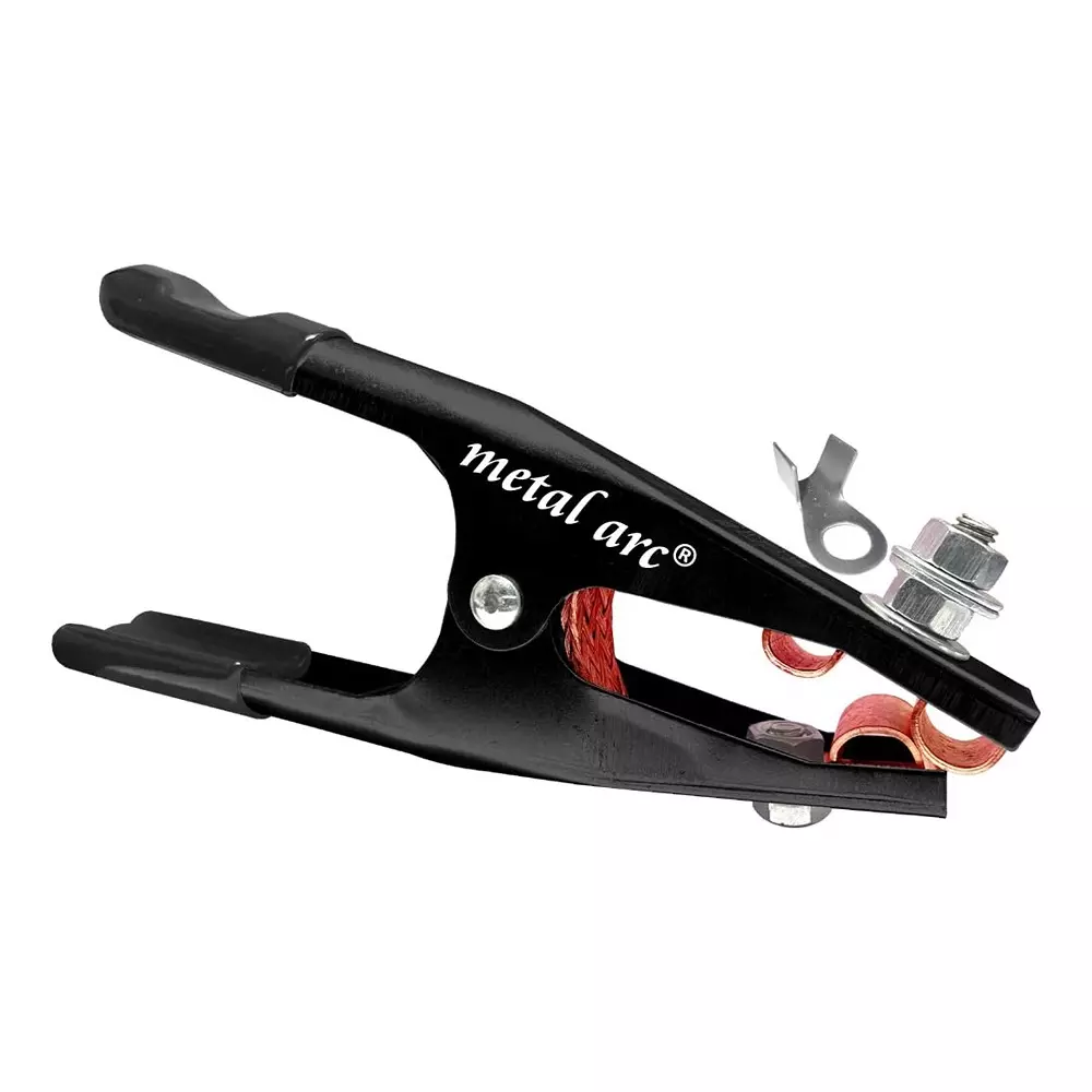 Metal Arc Crocodile Earth Clamp With Washer Kit Copper Silver 300 A for Welding, Earthing & Grounding Use, ECML303TWi