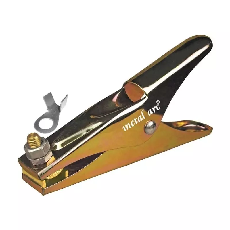 Metal Arc Heavy Duty Professional Xtreme Crocodile Earth Clamp with Cable Clamping Ring Lug ISI Marked ECM01 Series 600 A, ECMZ601DW