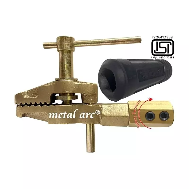 Metal Arc Heavy Duty Clamp Down Crocodile Jaw Manual Welding Earth Clamp ISI Marked for Welding and Holding Purpose 600 A, ST1BB7BRi