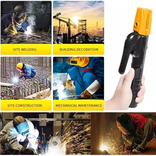 Malfah Enterprises Electrode Clamp Holder One-Handed Brass & Copper 1000 A Current Rating for MMA Welding Machines, MFN (1000 A)