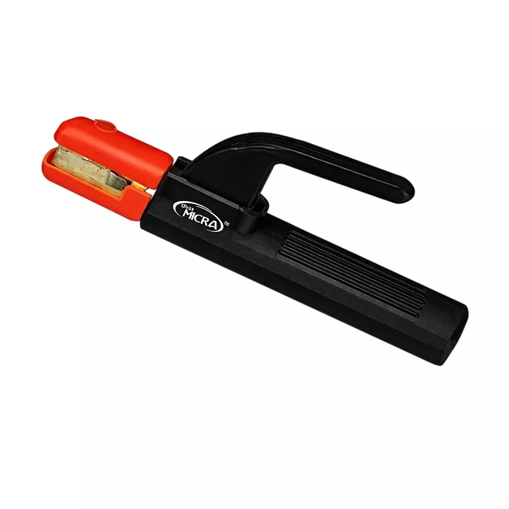 Weld Micra Welding Electrode Holder Plastic & Copper 1000 Amp Current Capacity Red & Black for Industrial Use, Max Copper
