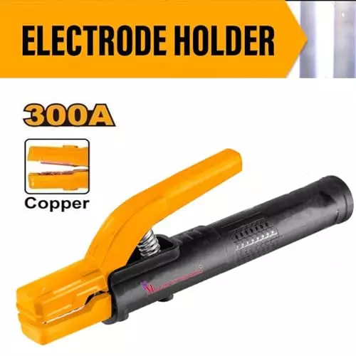 Malfah Enterprises Electrode Clamp Holder One-Handed Brass & Copper 300 A Current Rating for MMA Welding Machines, MFN (300 A)