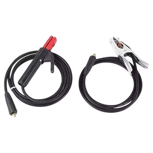 SHIV ALASKA Electrode Holder & Earthing Clamp with Cable 10/25 mm Small Size for Inverter Welding Machine