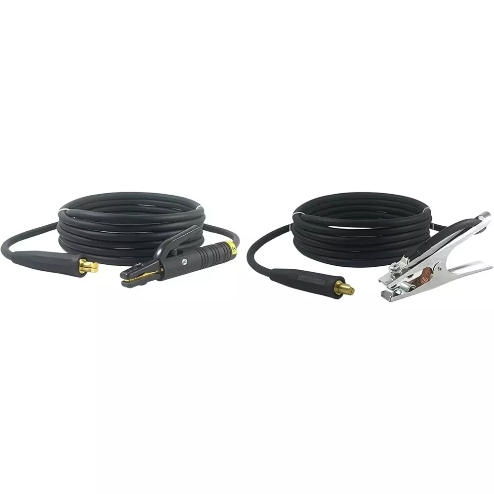 SHIV ALASKA Electrode Holder & Earthing Clamp with 5 m Cable 25 Sq.mm 35/50 mm Size for Inverter Welding Machine